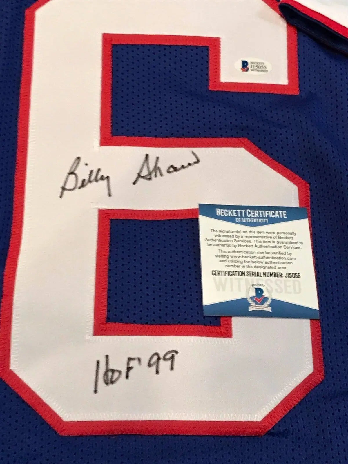 Billy Shaw Autographed Signed Inscribed Buffalo Bills Jersey Bas Coa – MVP  Authentics