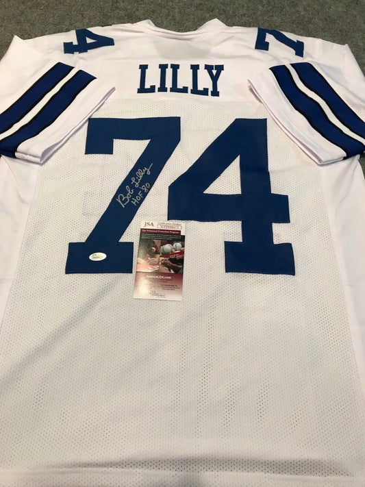 MVP Authentics Bob Lilly Autographed Signed Inscribed Dallas Cowboys Jersey Jsa Coa 108 sports jersey framing , jersey framing