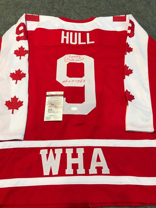 MVP Authentics Bobby Hull Autographed Signed Inscribed Canada Jersey Jsa  Coa 360 sports jersey framing , jersey framing