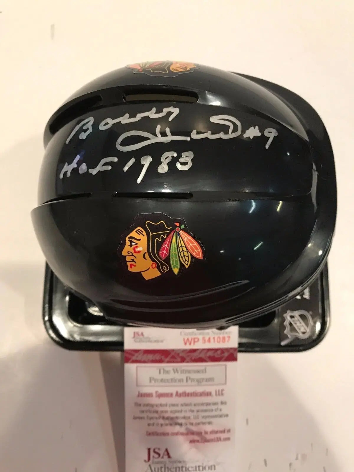 Bobby Hull Autographed Framed Blackhawks Jersey