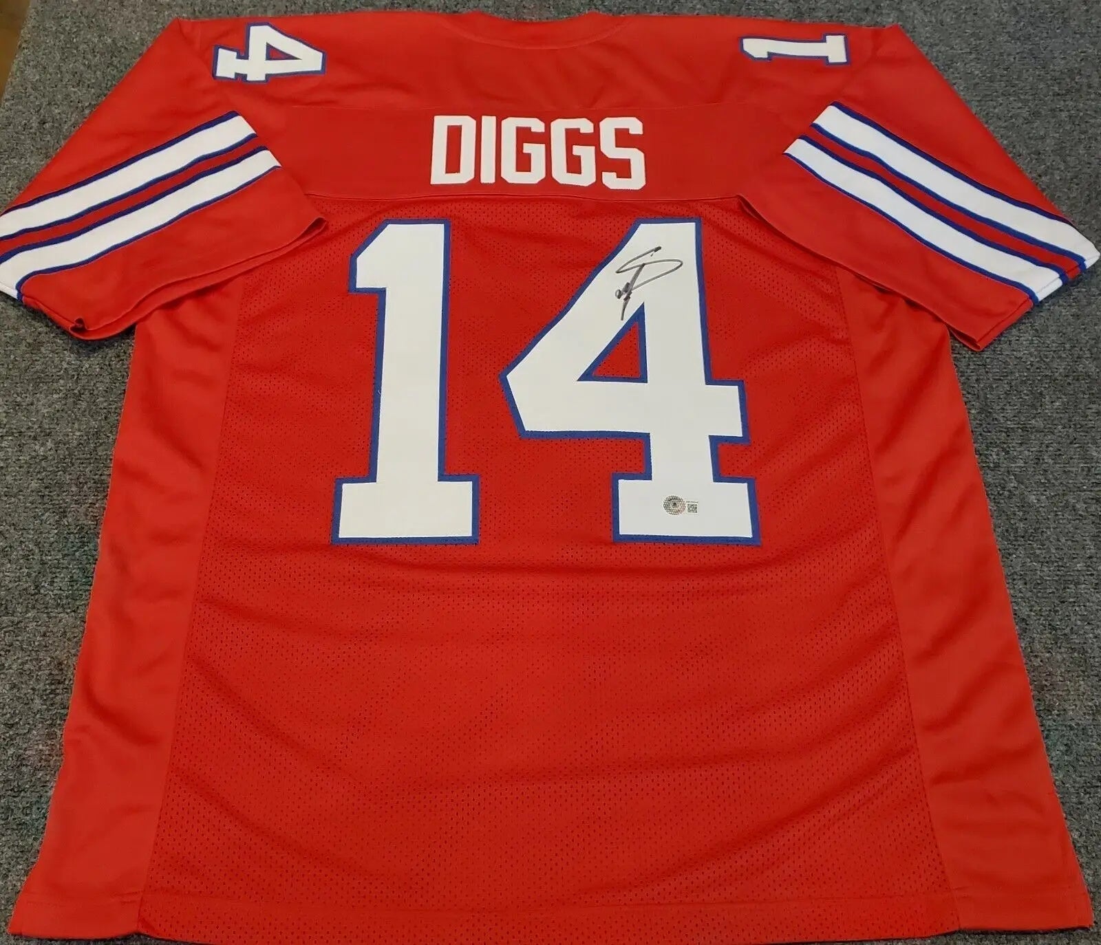 Stefon Diggs Autographed Buffalo Custom Red Football Jersey - BAS