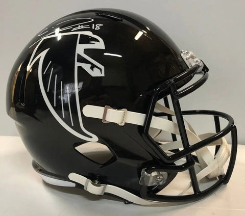 Calvin Ridley Signed Falcons Full-Size Throwback Speed Helmet (Beckett COA)