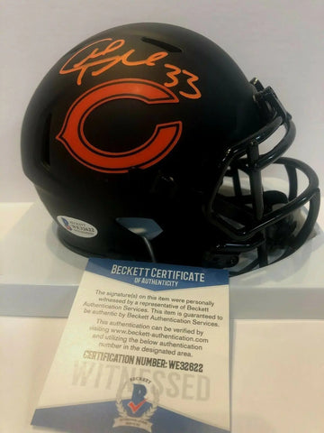 Charles Tillman Signed Chicago Bears Eclipse Mini Helmet Beckett Coa