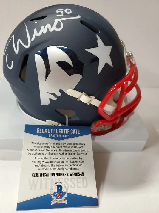 MVP Authentics Chase Winovich Signed New England Patriots Amp Mini Helmet Beckett Coa 134.10 sports jersey framing , jersey framing