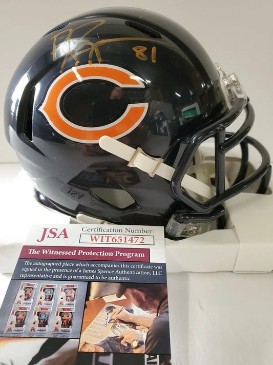 MVP Authentics Chicago Bears Bobby Engram Signed Speed Mini Helmet Jsa Coa 80.10 sports jersey framing , jersey framing