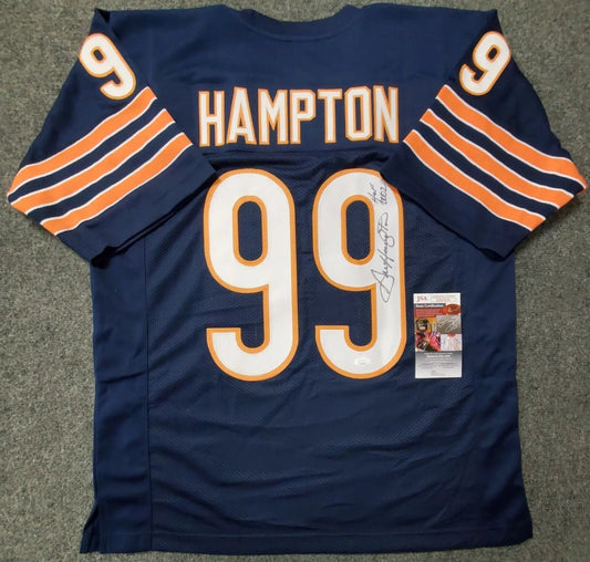 MVP Authentics Chicago Bears Dan Hampton Autographed Signed Inscribed Jersey Jsa Coa 89.10 sports jersey framing , jersey framing