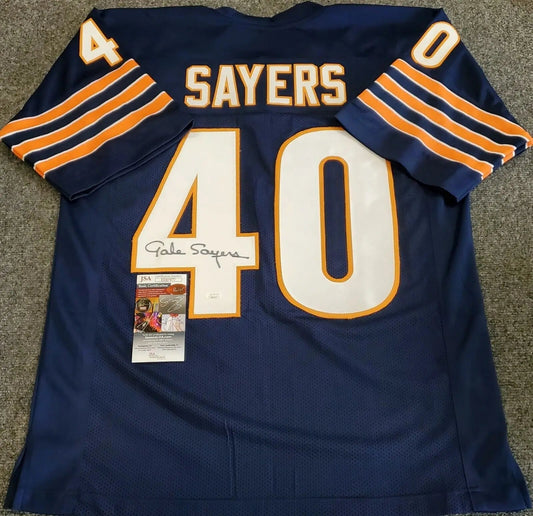 MVP Authentics Chicago Bears Gale Sayers Autographed Signed Jersey Jsa Coa 179.10 sports jersey framing , jersey framing