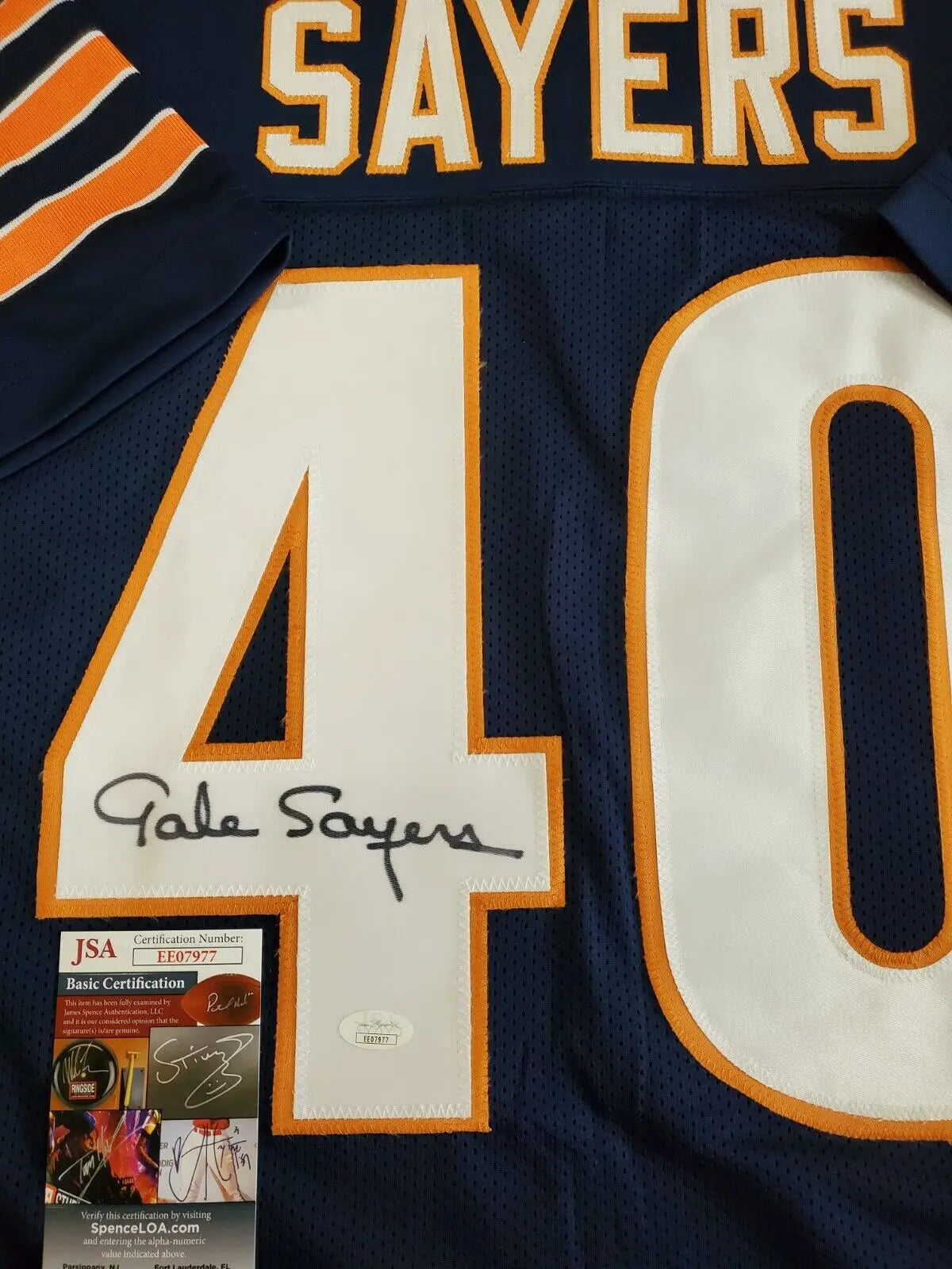 Chicago Bears Gale Sayers Autographed Signed Jersey Jsa Coa