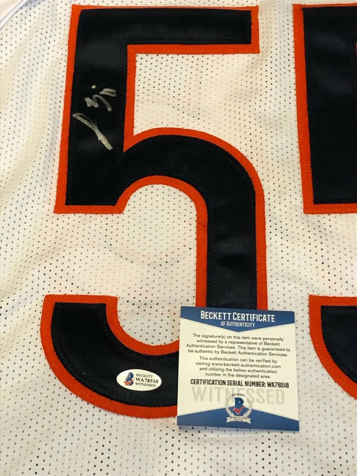 Lance Briggs Signed Jersey (Beckett COA)