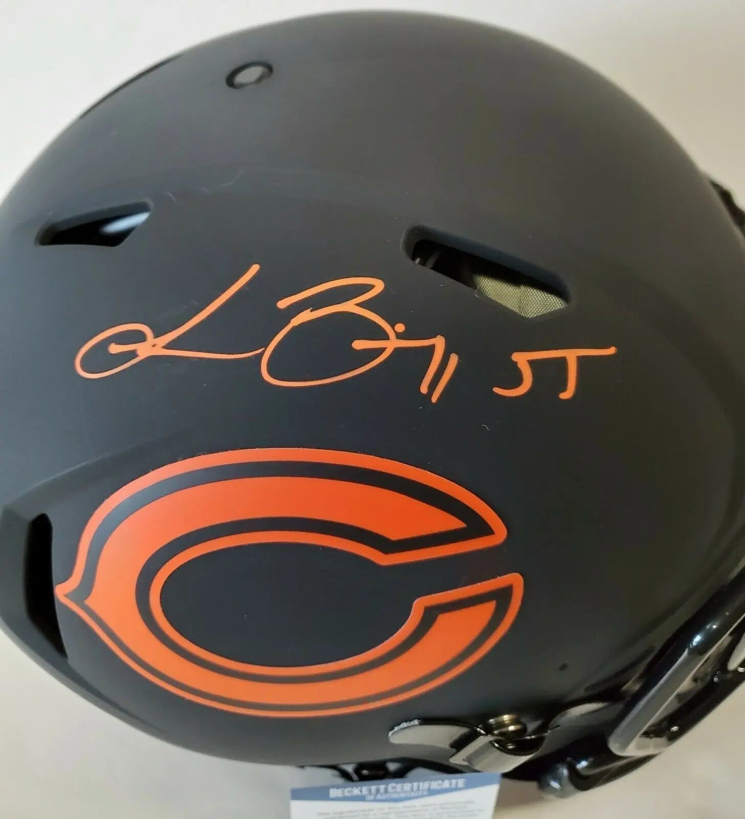 Chicago Bears Lance Briggs Signed Full Size Authentic Eclipse Helmet  Beckett Coa