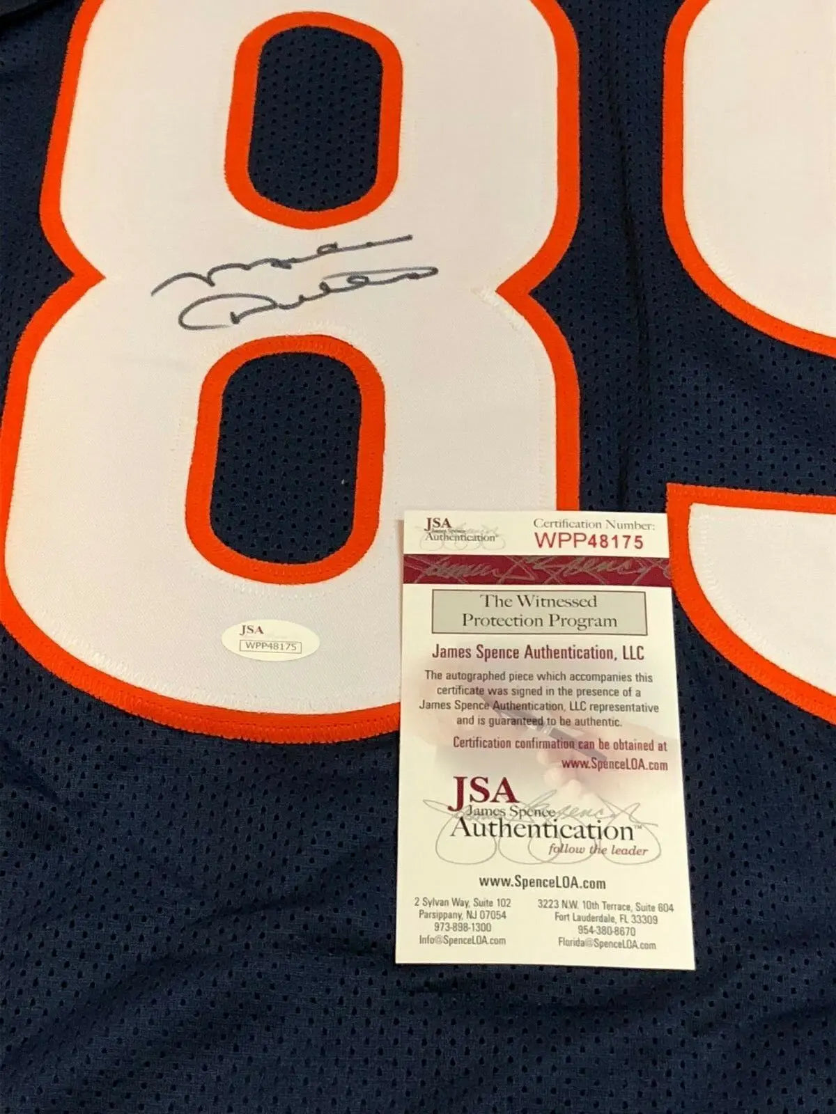 Mike Ditka Autographed and Framed Blue Chicago Bears Jersey Auto JSA Certified