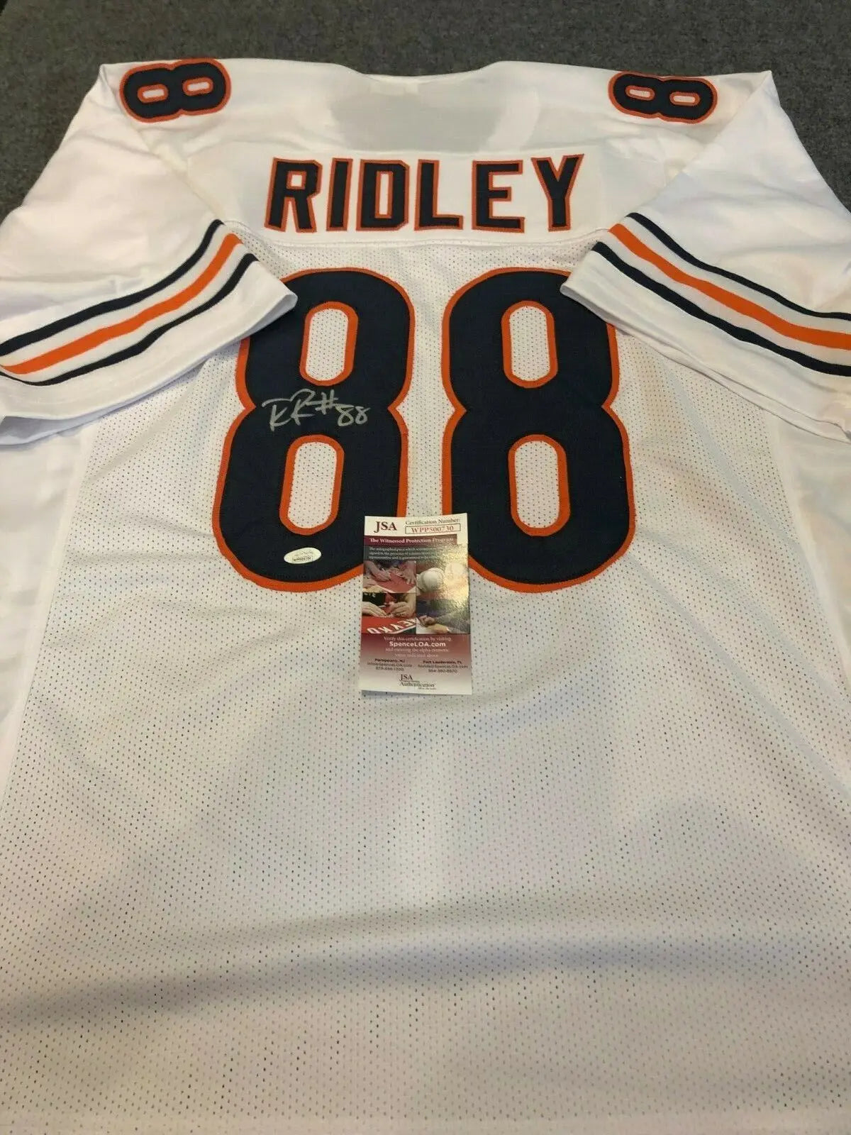 MVP Authentics Chicago Bears Riley Ridley Autographed Signed Jersey Jsa Coa 107.10 sports jersey framing , jersey framing