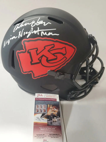 Christian Okoye Signed Kansas City Chiefs Mini Helmet (JSA) Nigerian N –