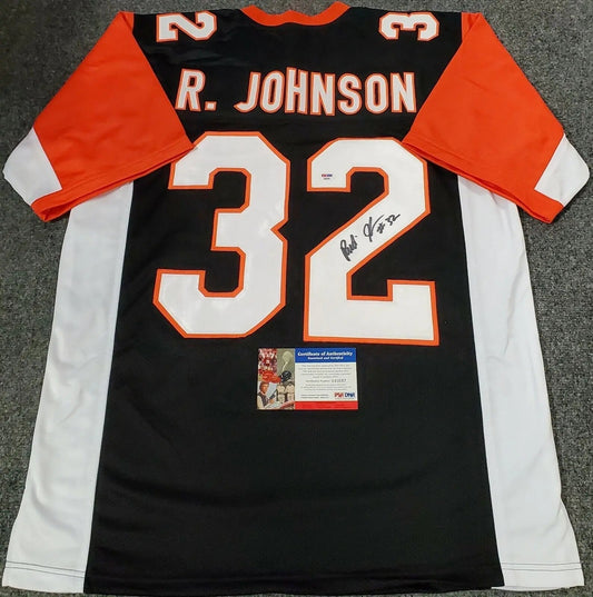 MVP Authentics Cincinnati Bengals Rudi Johnson Autographed Signed Jersey Psa/Dna Coa 143.10 sports jersey framing , jersey framing