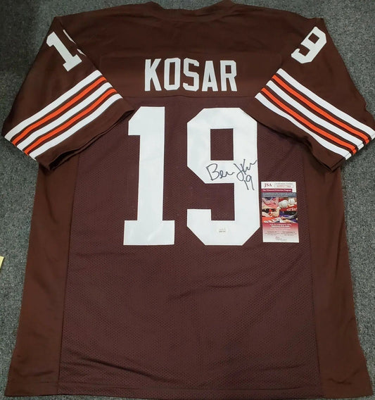 MVP Authentics Cleveland Browns Bernie Kosar Autographed Signed Jersey Jsa Coa 143.10 sports jersey framing , jersey framing