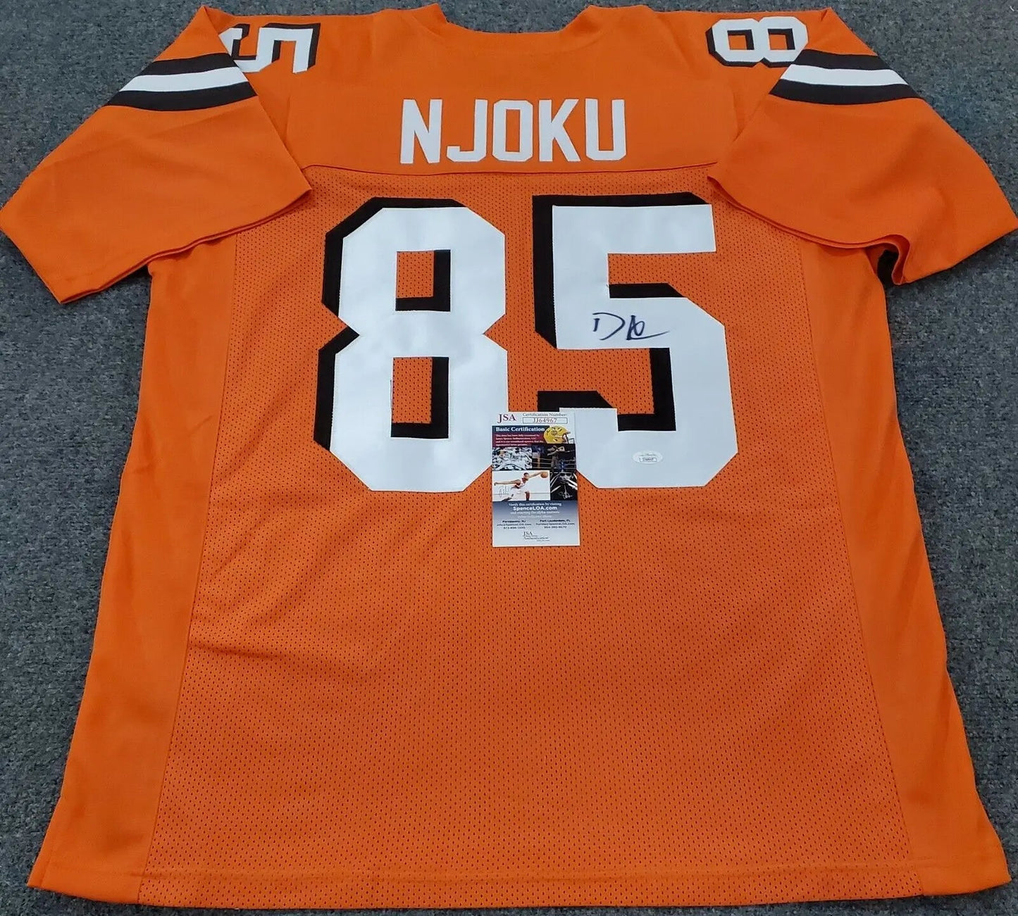 Cleveland Browns David Njoku Autographed Signed Jersey Jsa Coa