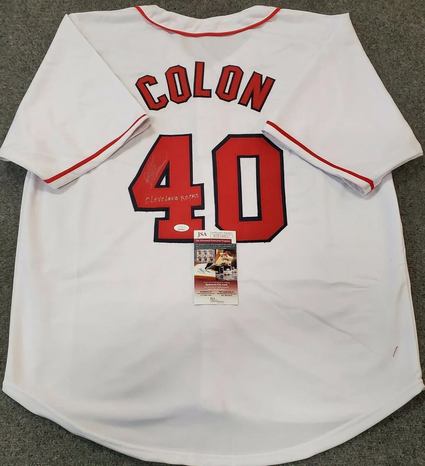 Cleveland Indians Bartolo Colon Autographed Inscribed Jersey Jsa Coa