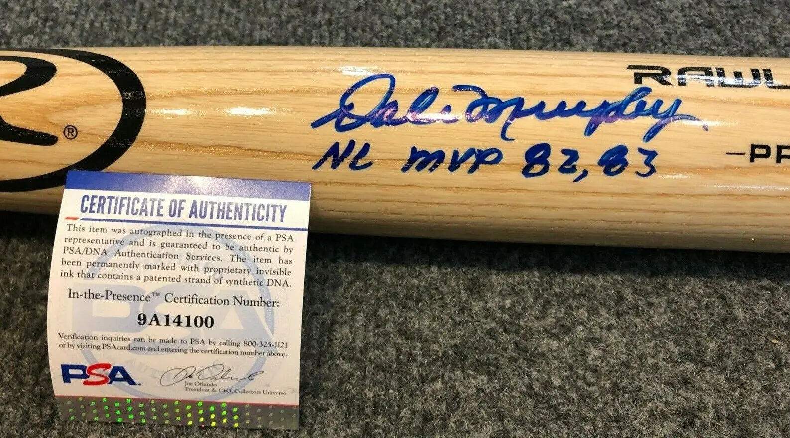 Framed Atlanta Braves Dale Murphy Autographed Signed Jersey Psa