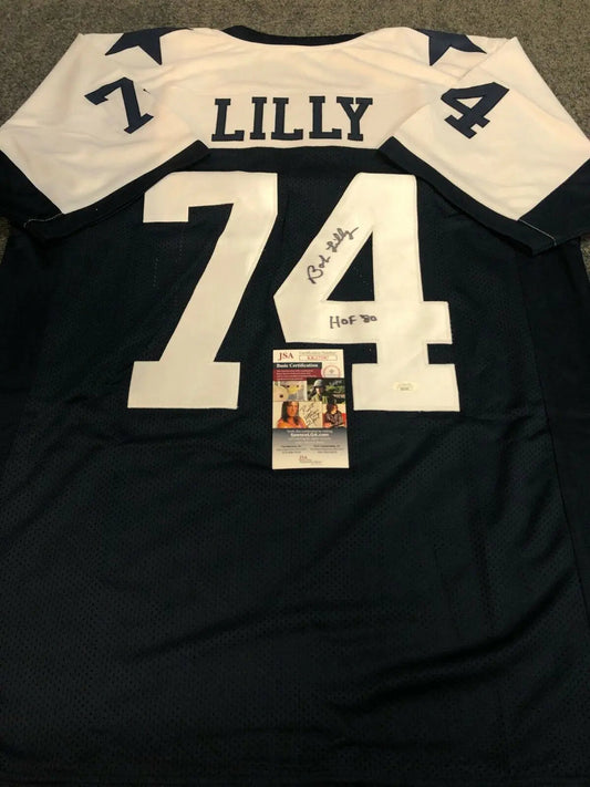 MVP Authentics Dallas Cowboys Bob Lilly Autographed Signed Inscribed Jersey Jsa Coa 107.10 sports jersey framing , jersey framing