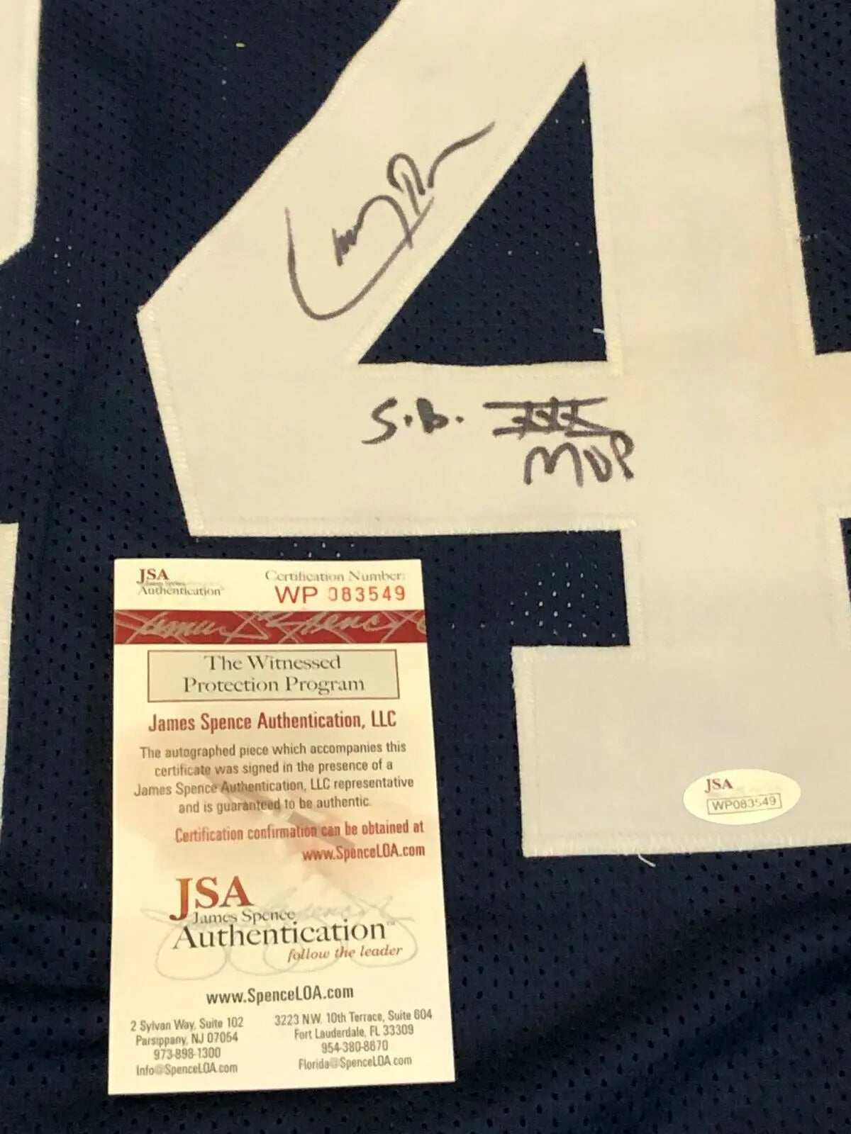 MVP Authentics Dallas Cowboys Larry Brown Autographed Signed Inscribed Jersey Jsa  Coa 98.10 sports jersey framing , jersey framing