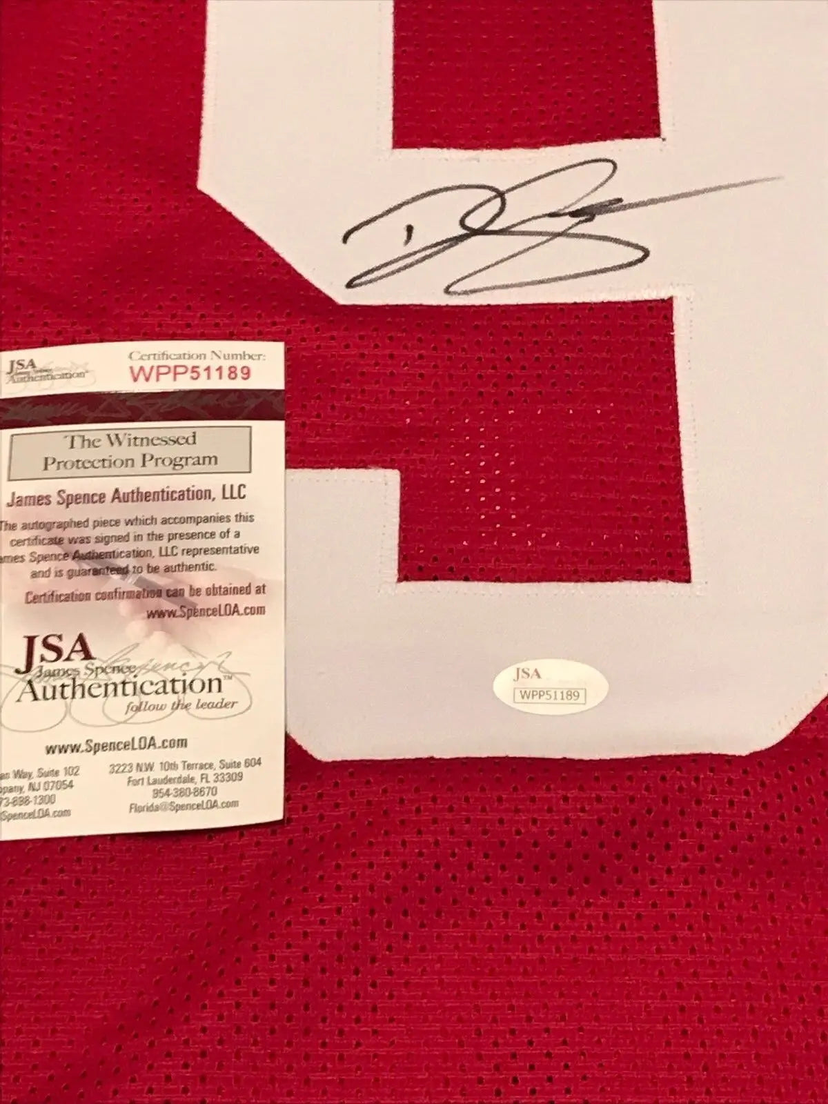 Dalton shultz signed jersey with jsa authentic cert