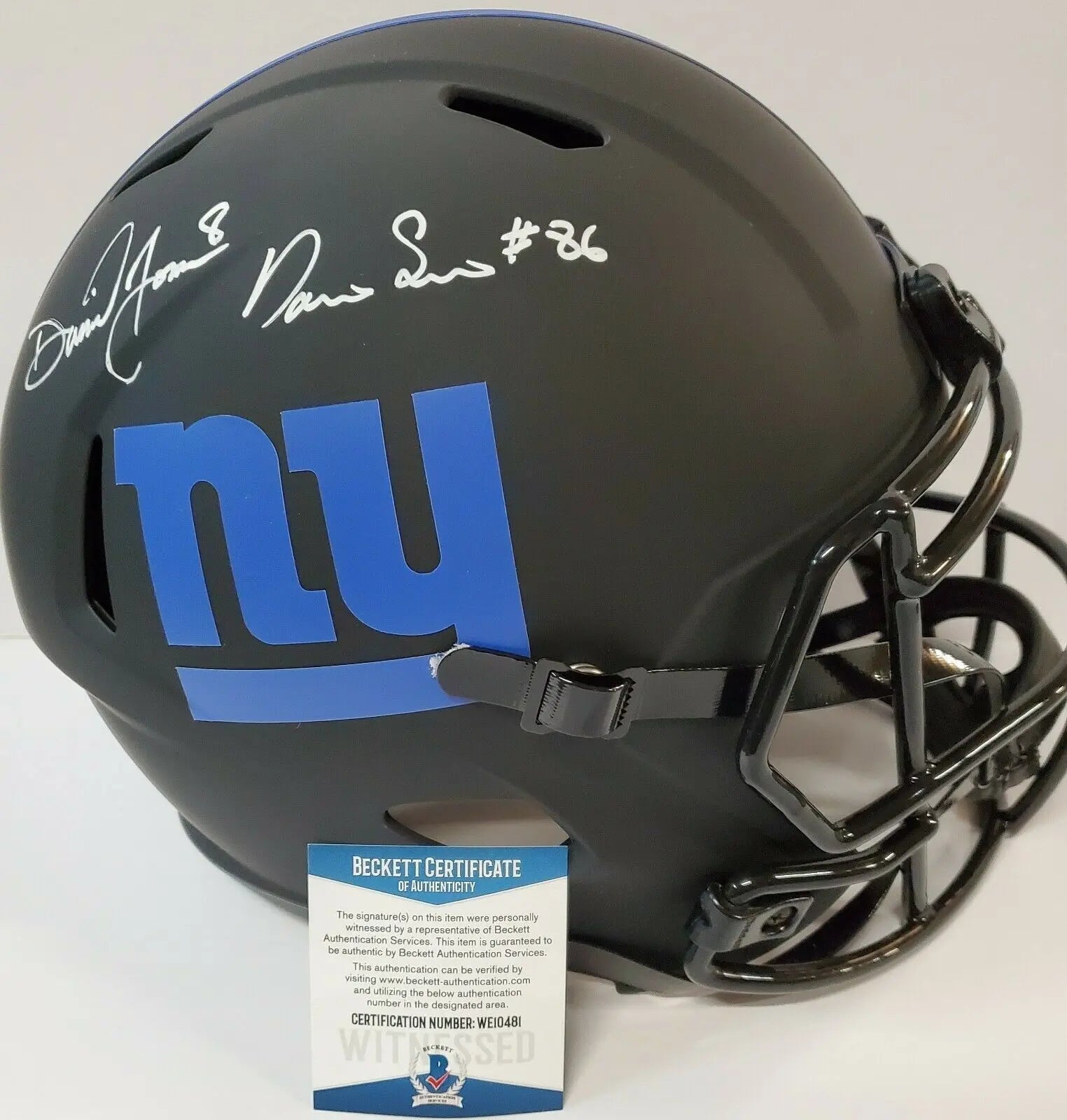 Daniel Jones New York Giants Autographed Football Jersey