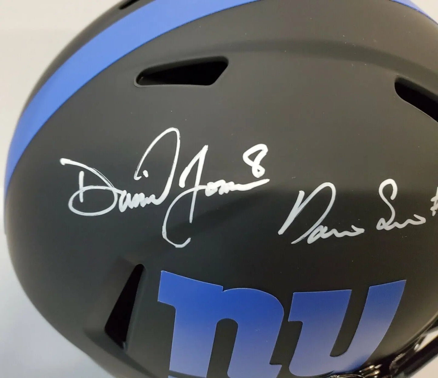 MVP Authentics Daniel Jones Darius Slayton Autographed Ny Giants Eclipse Replica Helmet 2X Coa 449.10 sports jersey framing , jersey framing