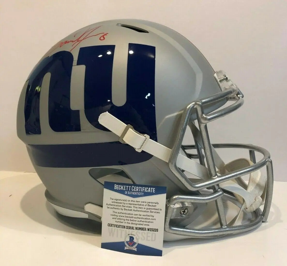 Daniel Jones Signed Ny Giants Full Size Speed Amp Replica Helmet Becke –  MVP Authentics