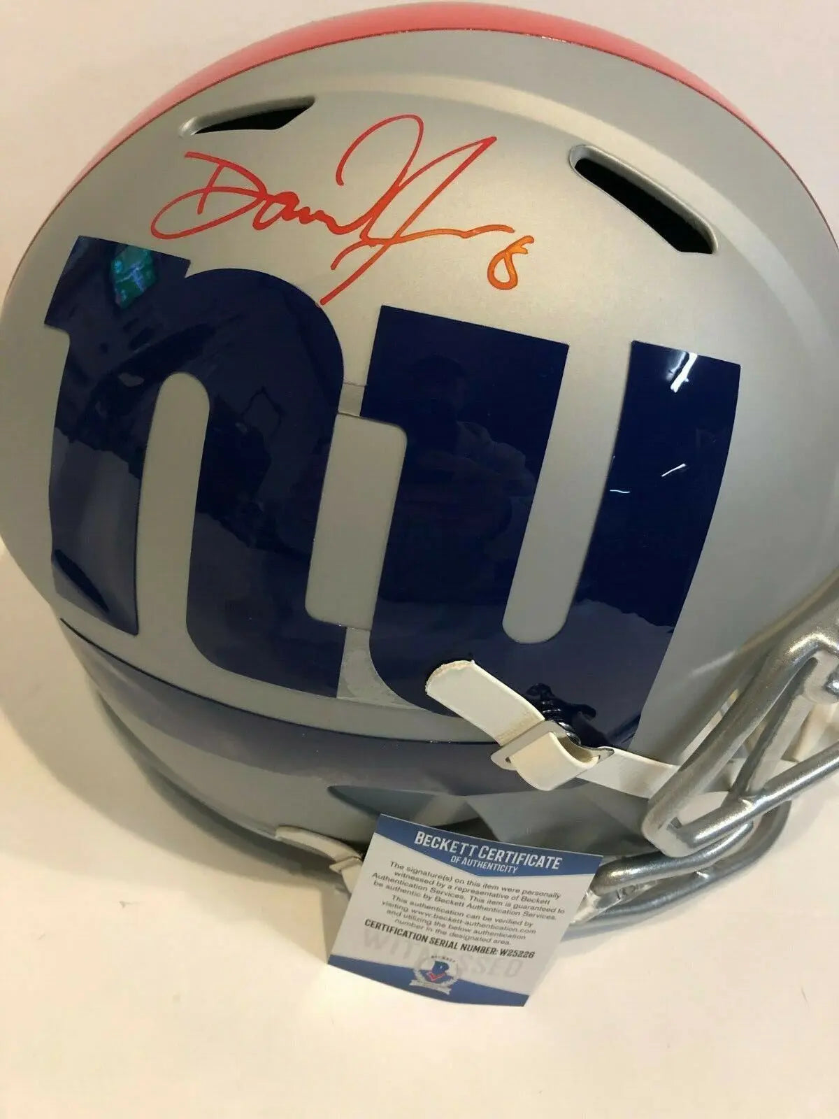 Daniel jones signed store helmet