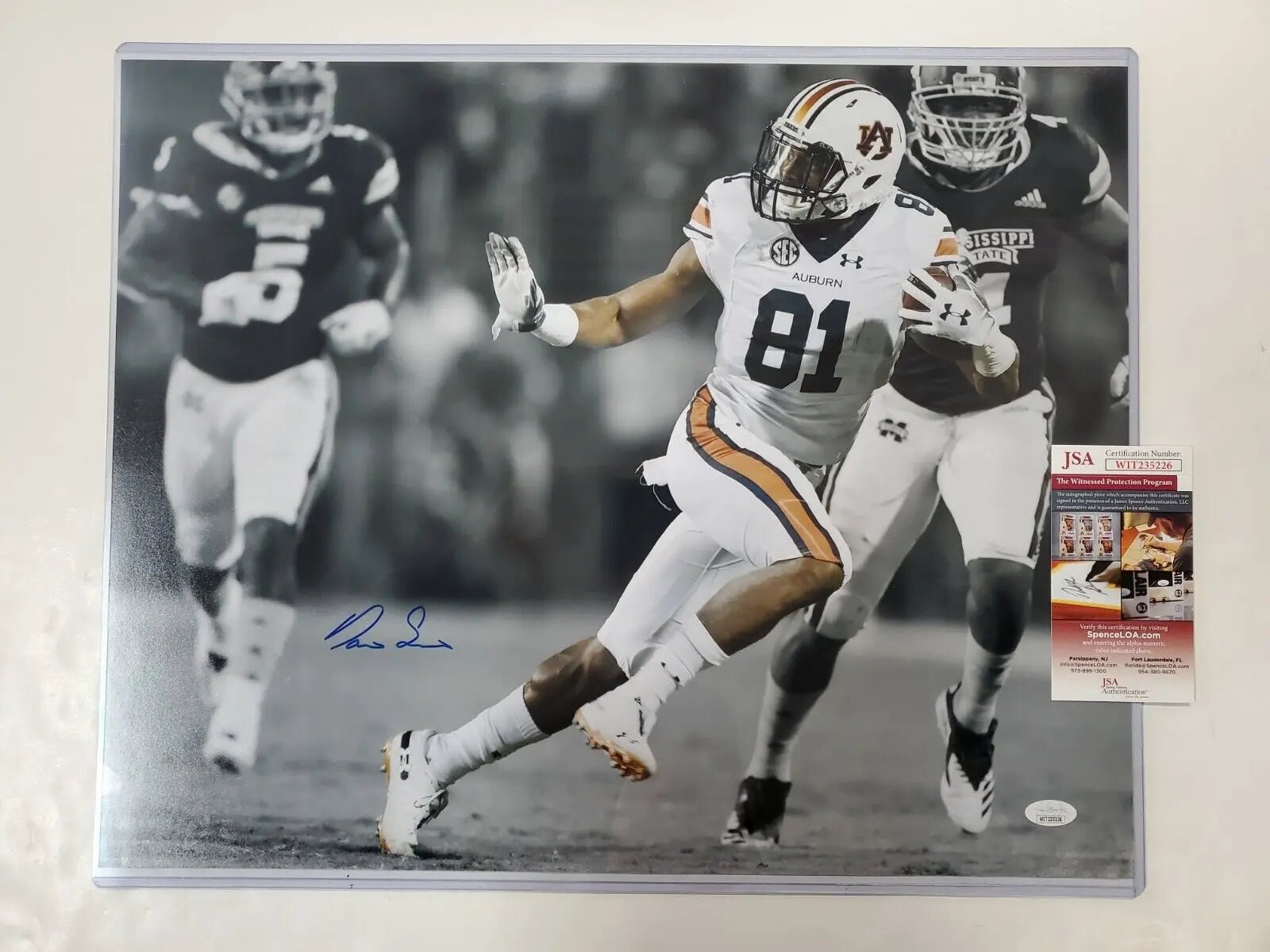 MVP Authentics Darius Slayton Autographed Signed Auburn Tigers 16X20 Photo Jsa  Coa 89.10 sports jersey framing , jersey framing