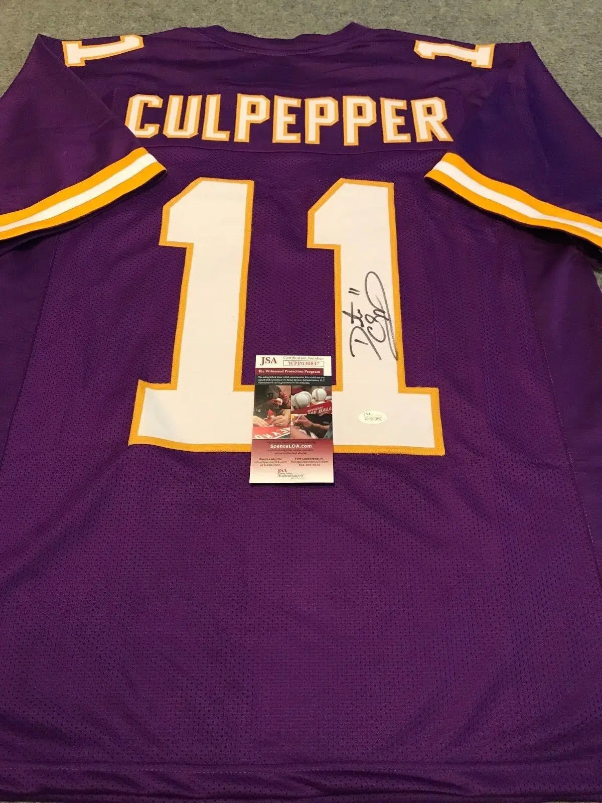 Framed Minnesota Vikings Daunte Culpepper Autographed Signed Jersey Jsa Coa