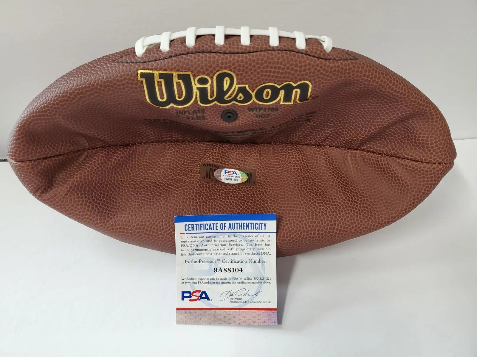 Denver Broncos Clinton Portis Autographed Signed Football Psa Coa