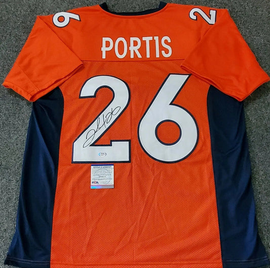 MVP Authentics Denver Broncos Clinton Portis Autographed Signed Jersey Psa Coa 161.10 sports jersey framing , jersey framing