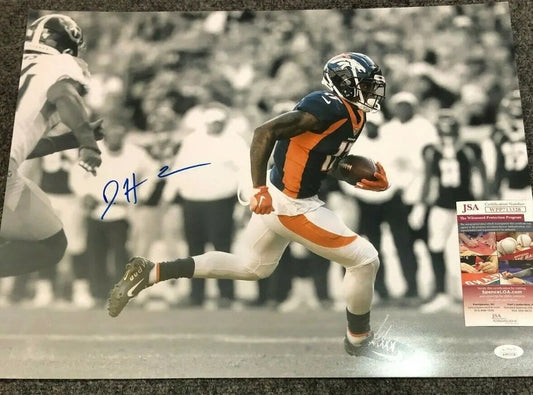 MVP Authentics Denver Broncos Daesean Hamilton Autographed Signed 16X20 Photo Jsa  Coa 71.10 sports jersey framing , jersey framing