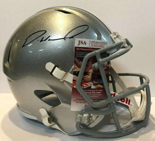 MVP Authentics Denzel Ward Autographed Signed Ohio State Buckeyes Full Size Helmet Jsa Coa 269.10 sports jersey framing , jersey framing