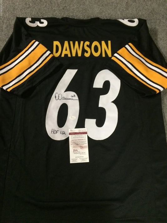 MVP Authentics Dermontti Dawson Autographed Signed Insc Pittsburgh Steelers Jersey Jsa  Coa 108 sports jersey framing , jersey framing