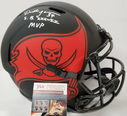 MVP Authentics Dexter Jackson Signed Tampa Bay Buccaneers Full Size Eclipse Helmet Jsa Coa 314.10 sports jersey framing , jersey framing