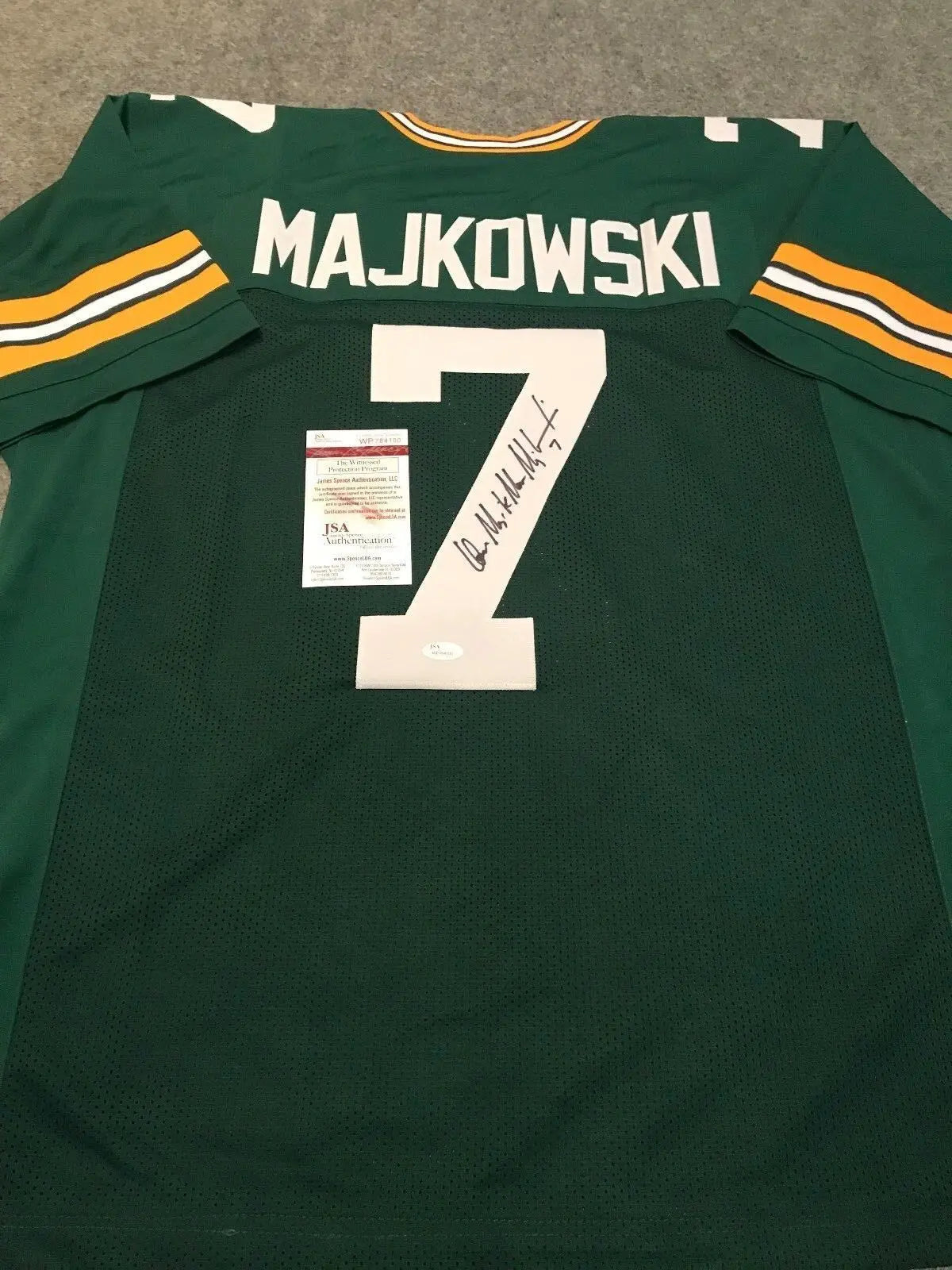 MVP Authentics Don Majkowksi Autographed Signed Inscribed G.B. Packers Jersey Jsa  Coa 116.10 sports jersey framing , jersey framing