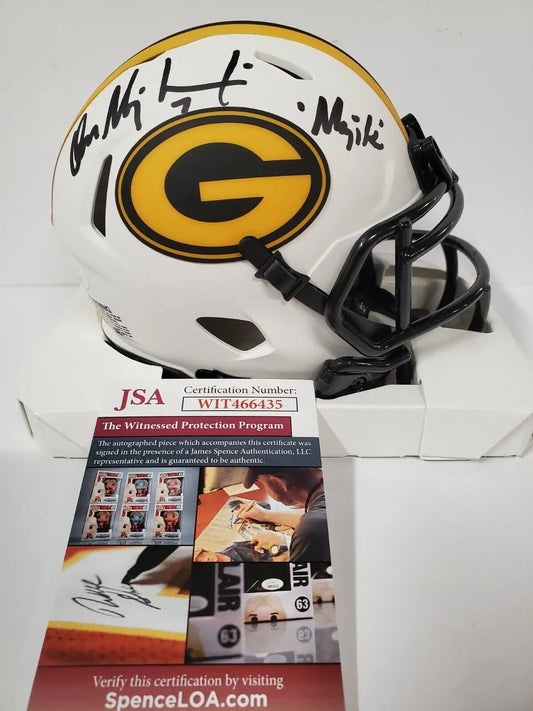 MVP Authentics Don Majkowski Autographed Inscribed Green Bay Packers Lunar Mini Helmet Jsa Coa 107.10 sports jersey framing , jersey framing