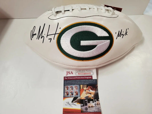 MVP Authentics Don Majkowski Autographed Signed Inscribed Logo Football Jsa Coa 116.10 sports jersey framing , jersey framing