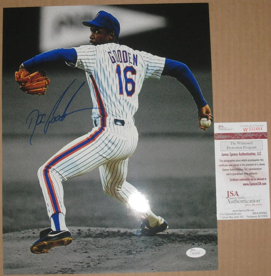 MVP Authentics Dwight Gooden Autographed Signed N.Y. Mets 11X14 Photo Jsa  Coa 63 sports jersey framing , jersey framing