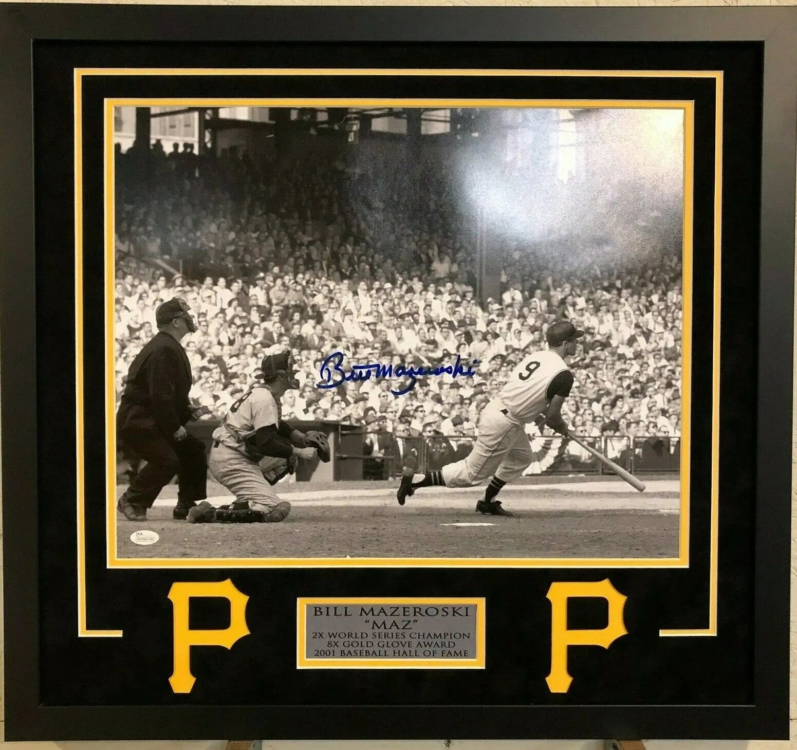 Framed Bill Mazeroski Autographed Signed Pittsburgh Pirates 16X20 Photo Jsa  Coa