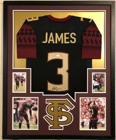 DERWIN JAMES FLORIDA STATE SIGNED AUTOGRAPHED CUSTOM WHITE JERSEY