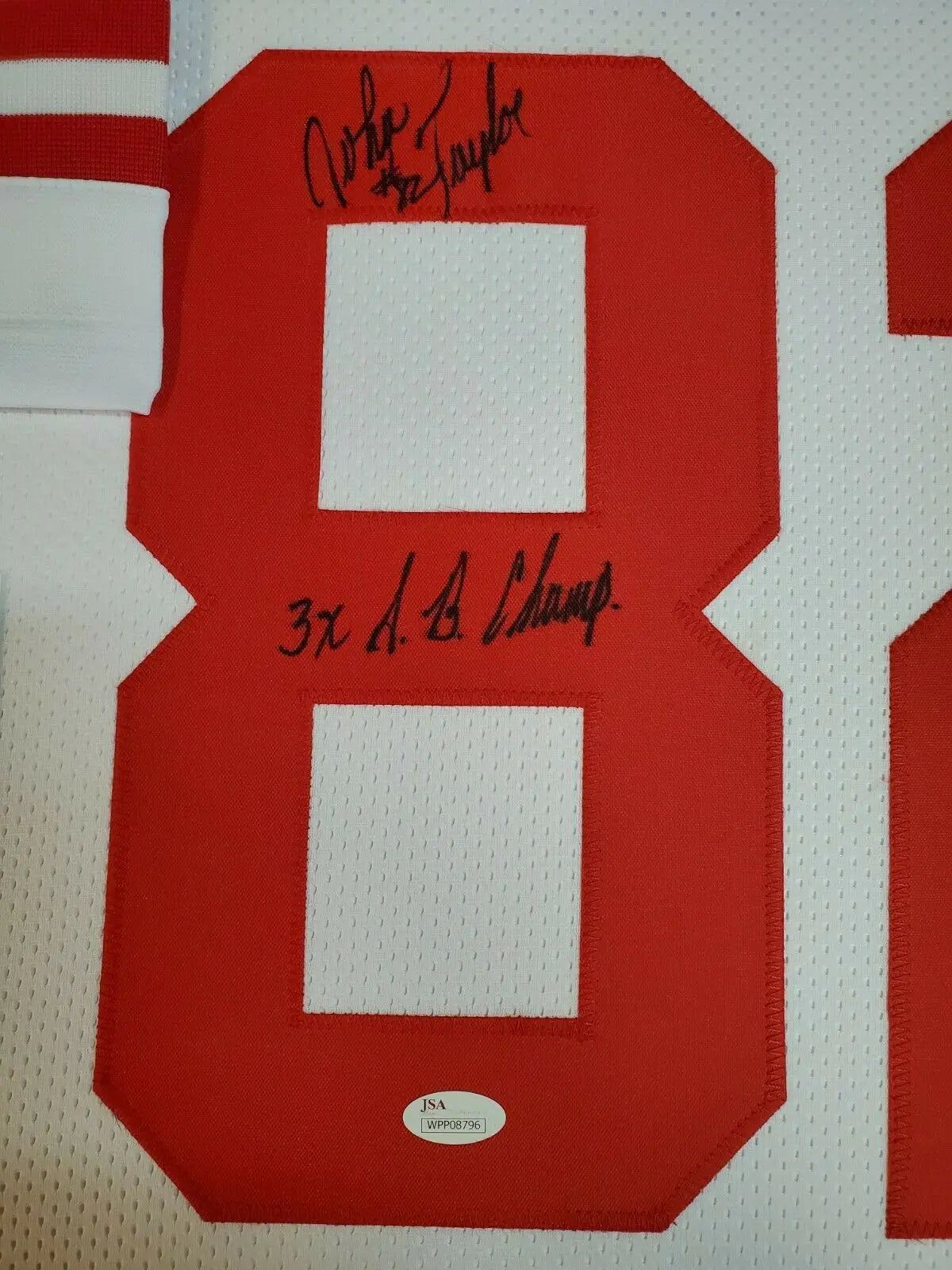 Framed John Taylor Autographed Signed S.F. 49Ers Jersey Jsa Coa – MVP  Authentics