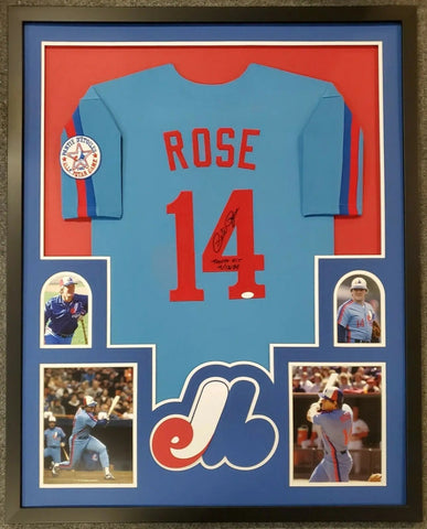 Pete Rose Signed Blue Maroon Jersey Pete Rose Exclusive Hologram