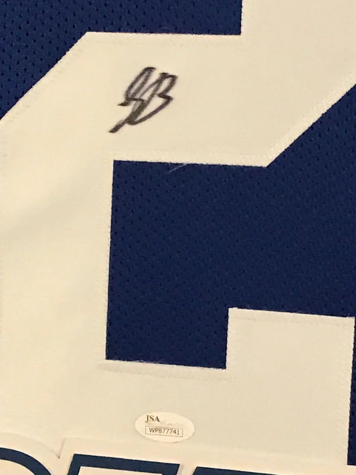 Saquon Barkley Autographed SIGNED Jersey - JSA Witnessed Authentic