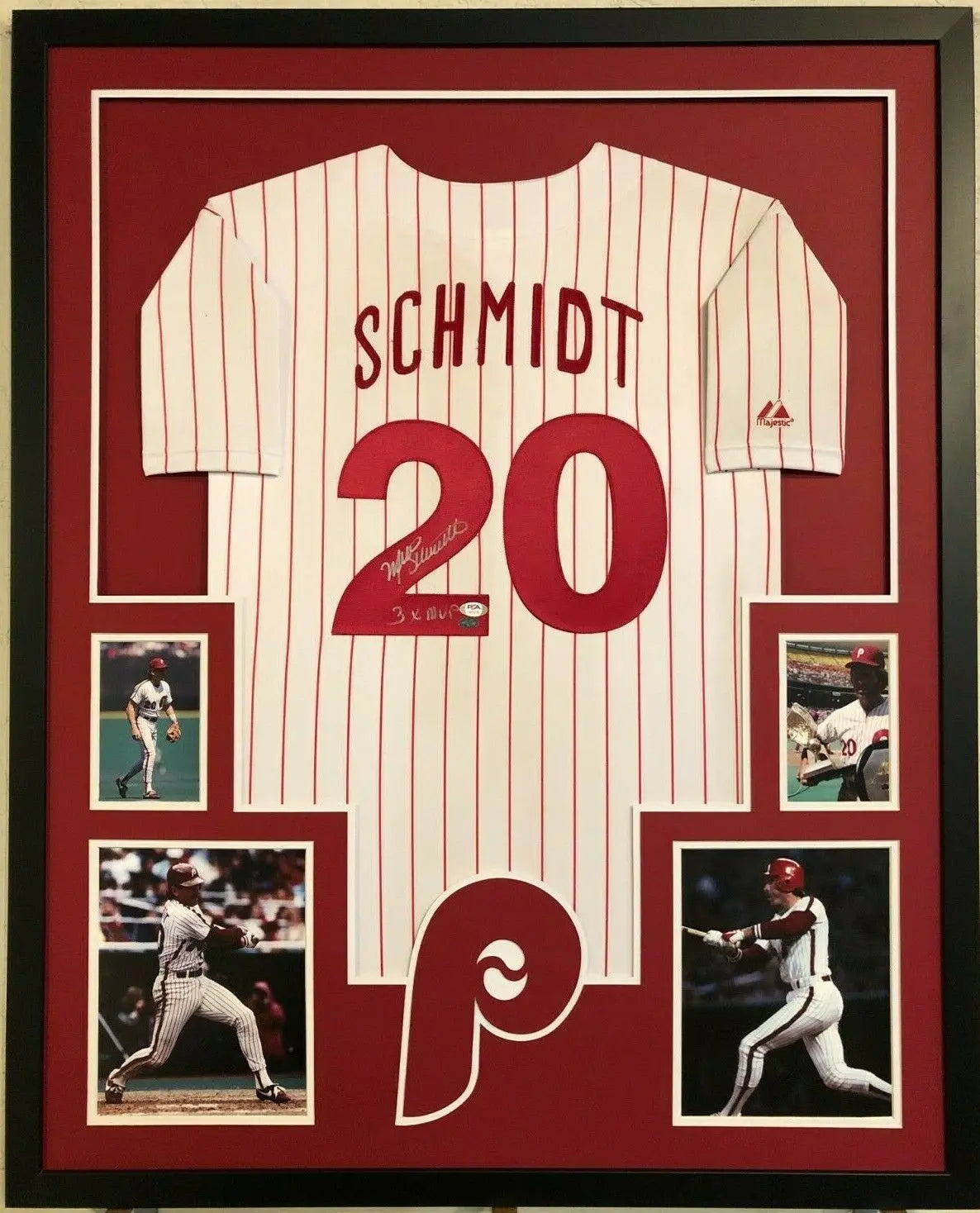 Majestic Philadelphia Phillies Schmidt 20 Jersey Embroidered 