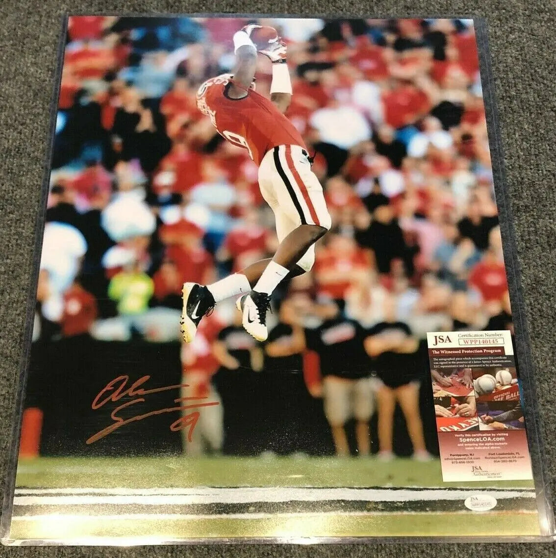 MVP Authentics Georgia Bulldogs Alec Ogletree Autographed Signed 16X20 Photo Jsa  Coa 80.10 sports jersey framing , jersey framing