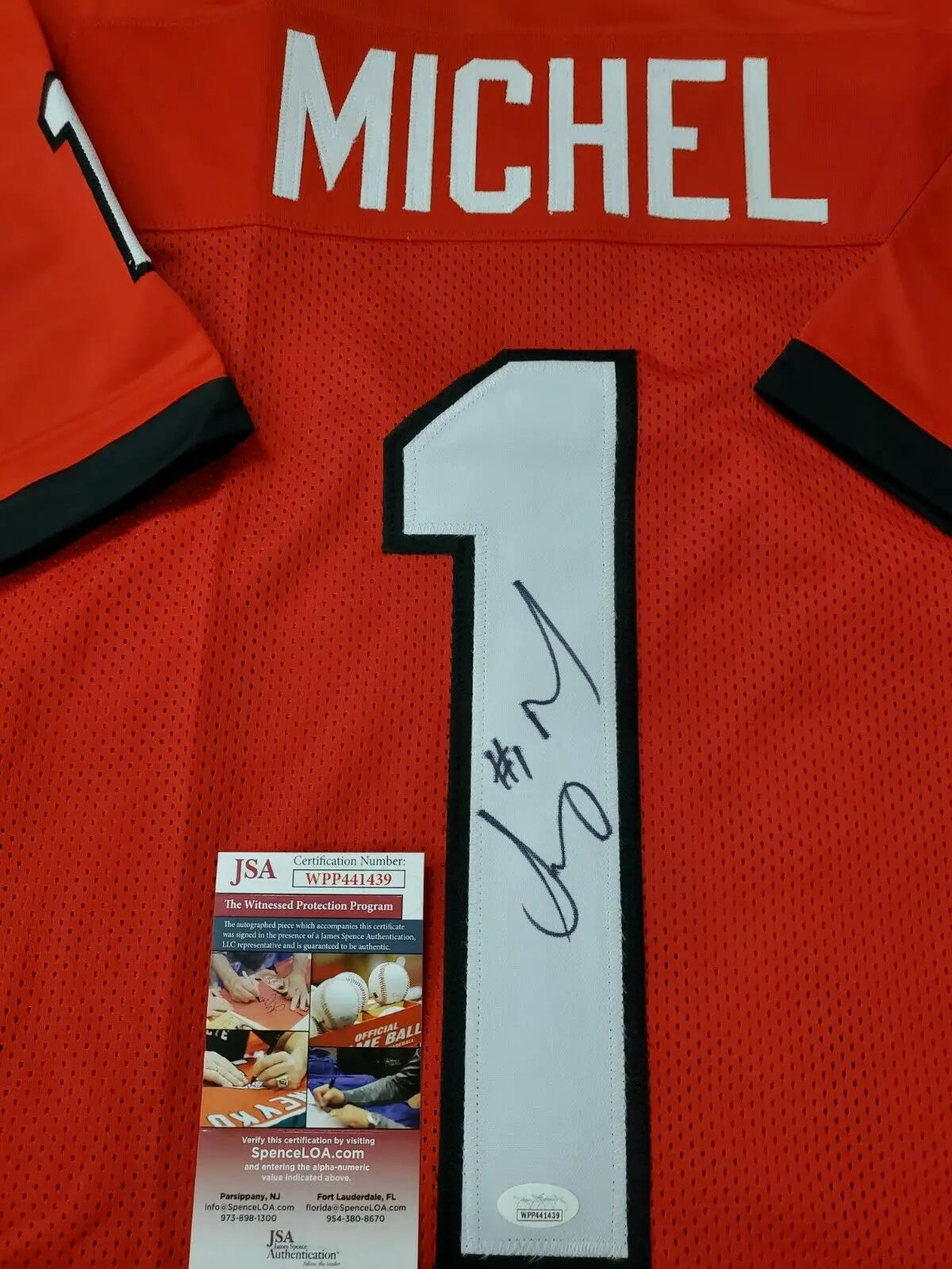 MVP Authentics Georgia Bulldogs Sony Michel Autographed Signed Jersey Jsa  Coa 152.10 sports jersey framing , jersey framing