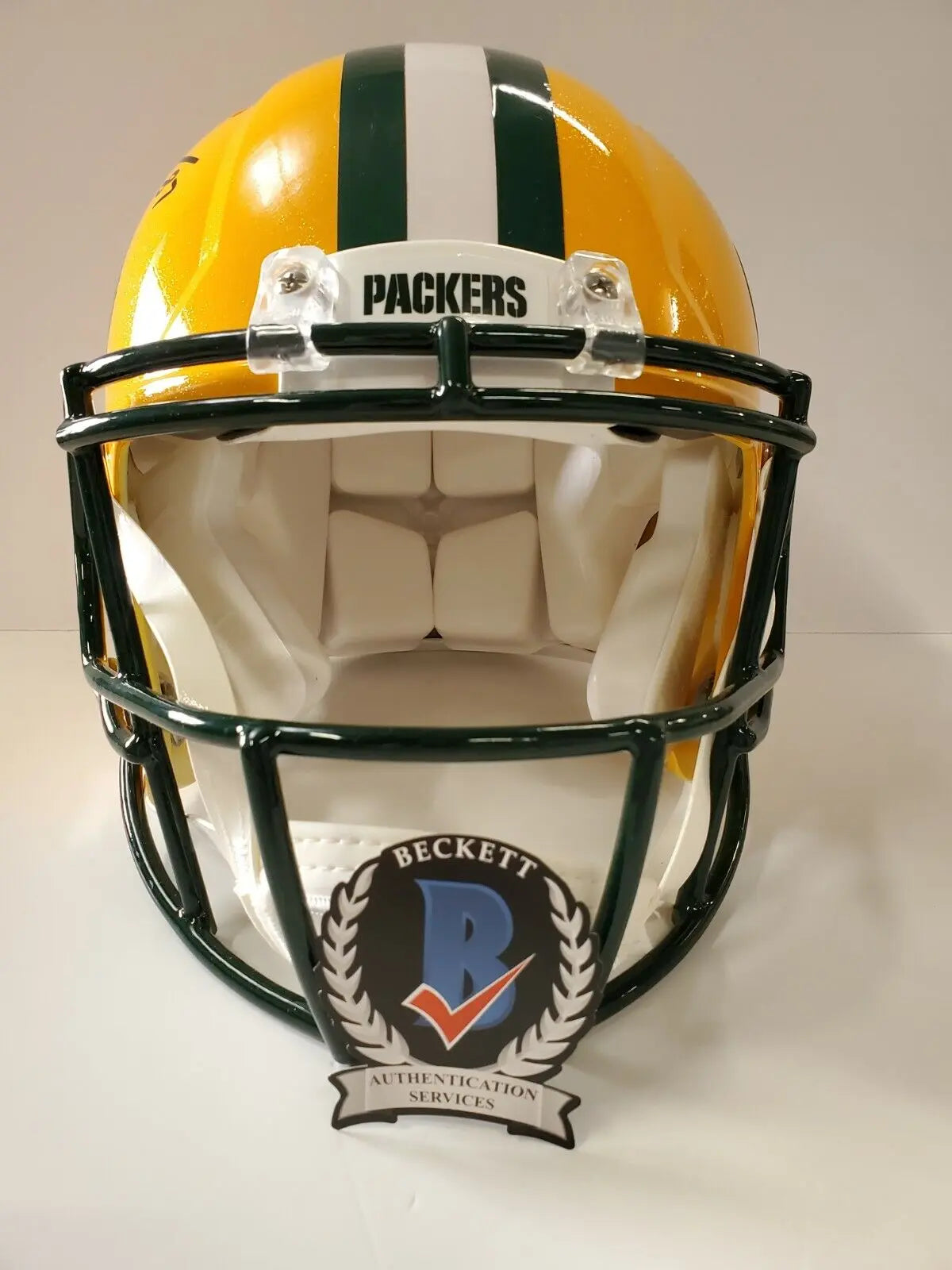 DONALD DRIVER & JORDY NELSON DUAL SIGNED FULL SIZE PACKERS AUTHENTIC SPEED  HELMET - JSA